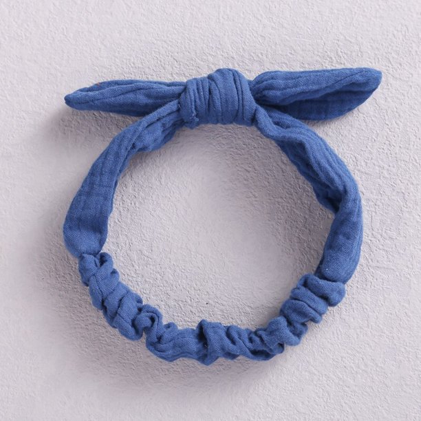Bandas elásticas para el cabello para bebé, diadema para niña, diadema de algodón y lino para niños, accesorios para el cabello con nudo, turbante con Orejas de conejo para niños pequeños, corbatas suaves para Playa Tan Jianjun unisex