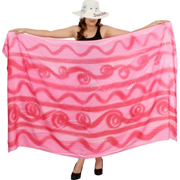 HAPPY BAY Women's Beachwear Summer Wrap Swimsuit Pareo Swim Cover up Bikini Wraps Beach Sarong Swimwear Coverups for Women One Size Taffy, Waves