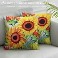 thumbnail image 3 of Shiartex Art Sunflower Throw Pillow Case Cushion Cover Soft Square Pillowcases for Sofa Bed Car Yellow Flowers Pillow Covers with Zipper Decorative Home, 3 of 5