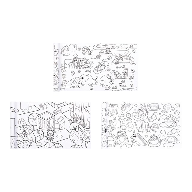 3 de papel para colorear para pequeños Carta de vida y ciudad Sunnimix Rollo de papel para colorear
