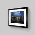 thumbnail image 3 of Over the Rhone (Nuit Étoilée) Impression Encadrée par Vincent van Gogh, 3 of 6