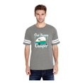thumbnail image 1 of Unisex ONE HAPPY CAMPER Football Fine Jersey T-Shirt, 1 of 5