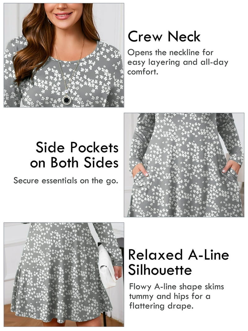 knee length dresses for ladies Valentina Ruffled Swing Dress