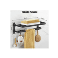 thumbnail image 2 of Toallero Soporte De Toallas Estante Para Baño De Pared 60cm negro, 2 of 5