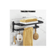 thumbnail image 2 of Toallero Soporte De Toallas Estante Para Baño De Pared 60cm negro, 2 of 4