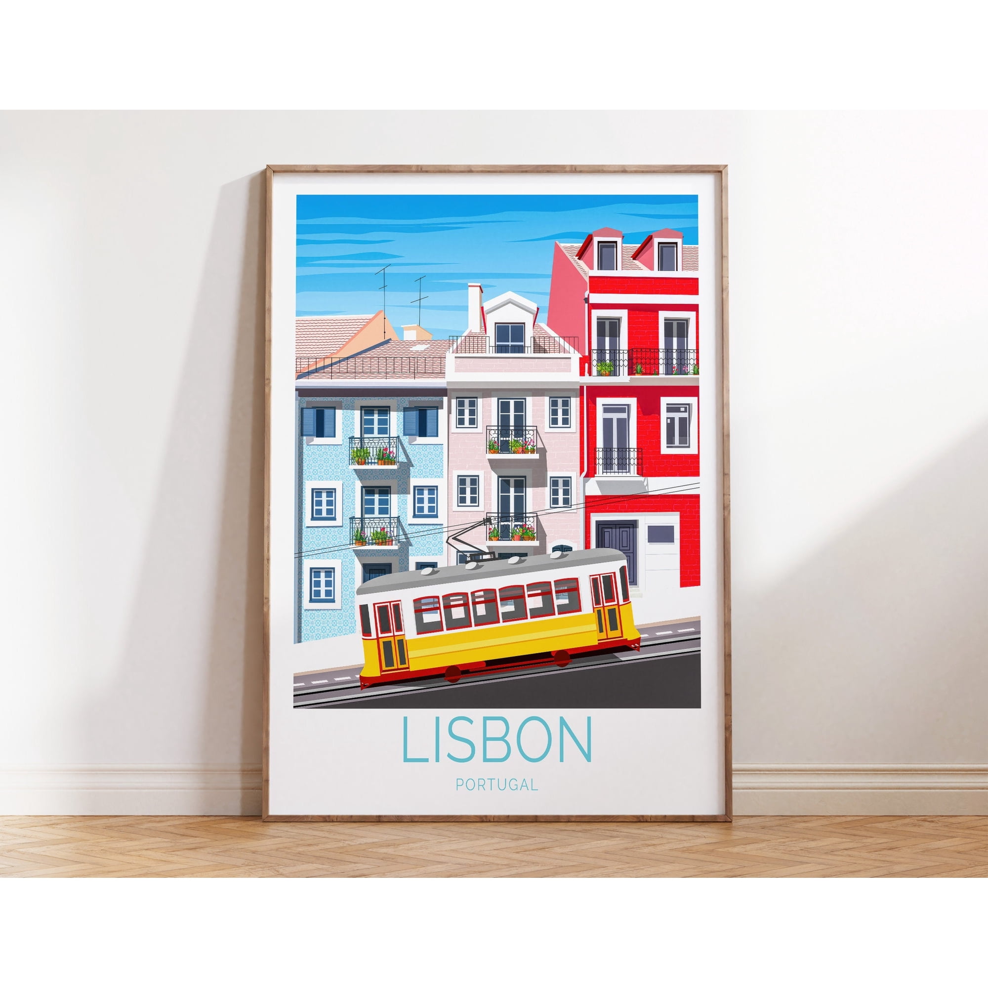 Lisbon Portugal Travel Lisboa Present Decorative Wall Art Poster , Poster Print Only