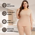 thumbnail image 5 of COMFREE Plus Size Women Thermal Underwear Long Johns Base Layer Top and Bottom Sets for Cold Weather, 5 of 7
