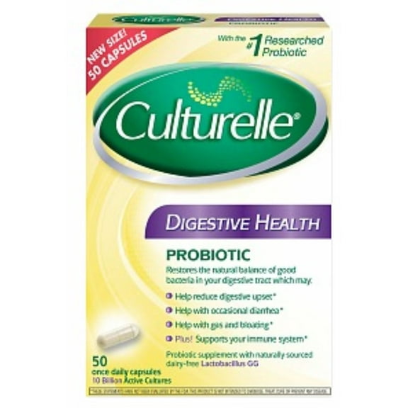 Culturelle Probiotic Digestive Health Capsules 50 ea (Pack of 3)