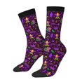 thumbnail image 1 of Balery Mardi Gra2 Calcetas Largas con Estampado para Hombre y Mujer – Suaves y Transpirables, Talla Única (US 5-11), 1 of 6