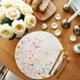 thumbnail image 2 of Spring Flowers Round 13 Inch Placemats Set of 6, Watercolor Wildflowers Farmhouse Floral HeatResistant Non Slip Place Mats for Dining Table, Wipeable Braided Kitchen Table Mats for Housewarming, 2 of 9