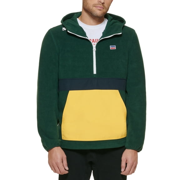 Levi's Mens Regular fit Fleece Hoodie Coat Small Green Solid