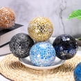 thumbnail image 4 of Uxcell 3Pcs Decorative Glass Balls 3.15 inch Orbs Centerpiece Balls Mosaic Glass Balls for Decor Bowls, Silver White, 4 of 5
