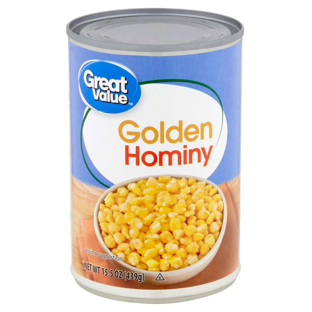 Great Value Golden Hominy, 15.5 oz