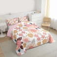 thumbnail image 4 of Homewish Chic Pink Flowers 3 Pieces Queen Comforter Set For Teens Female Girls,Spring Garden Ultra Soft Bedding Sets,Exotic Style Bedding Comforter Set,Lightweight Room Decor,Reversible, 4 of 9
