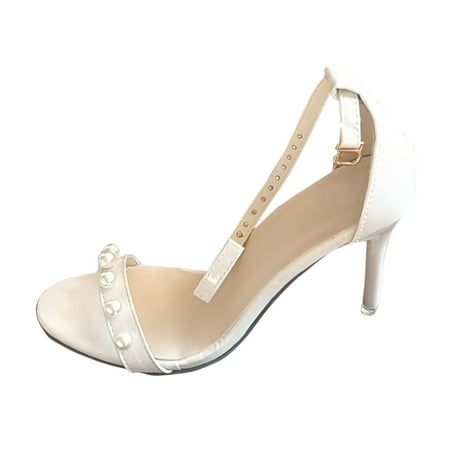 

Women s Summer Fashion One Line Buckle Open Toed High Heel Sandals Casual And Comfortable Sandals
