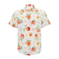 thumbnail image 1 of Camisas Para Hombre Manga Larga De AlgodóN Hombres Moda Primavera Verano Casual Manga corta Turndown Neck Impreso Camisetas Top Blusa (White, 3XL), 1 of 5