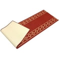 thumbnail image 3 of Custom Size Runner Rug Skid Resistant Backing Bordered Rug Runner Chain Border Red Color Cut to Size Roll Runner Rugs By Feet Customize in USA Facility, 3 of 8