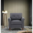 thumbnail image 3 of US Pride Furniture Kouchouk 32.9'' Wide Tufted Linen Armchair Beige, 3 of 5