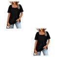 thumbnail image 1 of Guardurnaity Camiseta de algodón para mujer, camiseta informal de manga corta, ropa de verano transpirable para viajes de trabajo, accesorios para Type9 NO9, 1 of 6