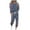 Navy, variant on LINGLANG Fall Outfits For Women 2025 Dressy Casual Printed Round Neck Casual Loose Long Sleeve Top Pants Set Casual Sweatsuit Lounge Set Matching Sets