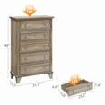 thumbnail image 3 of TROPOW 5 Drawer Dresser for Bedroom, 48" Tall Wood Dresser & Chests of Drawers with Deep Drawers, Modern Chest Organizer with Metal Handles for Living Room, Hallway, Entryway, 3 of 8