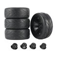 thumbnail image 2 of Milaget 4Pcs Wheel Tires Universal for 1/10 On Road Car RC Vehicle Replacement, 2 of 9
