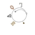 thumbnail image 2 of Delight Jewelry Brown Crystal Bicone Multi-Colored Crystal Love Charm Bracelet, 2 of 5