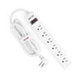 thumbnail image 1 of BESTEK 6-Outlet Surge Protector Commercial Power Strip with 6-Foot Long Power Cord and Right-Angled Power Plug, 200 Joule­, 1 of 8