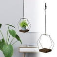 thumbnail image 2 of WNFJR Boho Hanging Plant Holder for Indoor Plants - Hexagonal Wall Ceiling Window Plant Hanger with Wood Base, 2 of 4