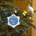 thumbnail image 7 of 3drose, United States Map, Moving to Texas with a Heart and Car with Luggage, 3 inch Snowflake Porcelain Ornament, 7 of 7