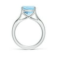 thumbnail image 2 of ANGARA Natural Solitaire 3.5 ct Aquamarine Split Shank Engagement Ring in 925 Sterling Silver for Women (Size-10mm) | March Birthstone, Anniversary, Jewelry Gift for Women | Natural Aquamarine Ring, 2 of 10