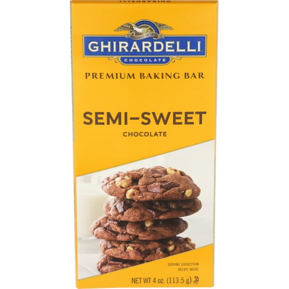 (Pack of 12) Ghirardelli Chocolate Baking Bar Semi-Sweet 4 Oz
