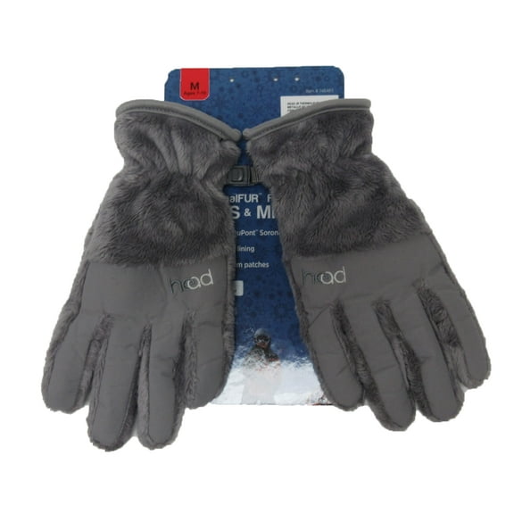 HEAD JR ThermalFUR Fleece Gloves - Child Size - Metallic Silver