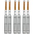thumbnail image 2 of 4 Pcs 20" Large Kabob Grilling Baskets BBQ Grill Accessories- Oak Handle, 2 of 4