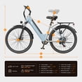 thumbnail image 6 of Actbest 26" Electric Bike for Women, 500W Powerful Motor, 48V 7.8Ah Battery, 7-Speed, Front Suspension, LCD Display, Wide Saddle, Mountain E-Bike for Adults, 6 of 6