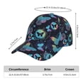 thumbnail image 3 of Yiaed Blue Butterfly Print Cap Adjustable Size for Running Workouts and Outdoor Activities All Seasons, 3 of 5
