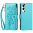 thumbnail image 2 of Case For Samsung Galaxy S25 Edge 5G Butterfly Flower Multi-card Holder Zipper Wallet With Lanyard Magnetic Clasp Flip Stand Leather Phone Case,Sky blue,For Galaxy S25 Edge 5G, 2 of 8