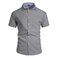 thumbnail image 4 of Men's Shirt Short Sleeve, Mens 70s Disco Shiny Sequins Shirts Short Sleeve Turndown Sparkle Nightclub Party T-Shirt Regular Fit Retro Tops, 4 of 9