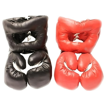 Last Punch 2 Pairs of Boxing Gloves  2 Sets of Head Gears Brand S102