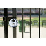 Padlock, Keyed Alike, Partially Hidden Shackle, Disc Stainless Steel Body, Steel Shackle