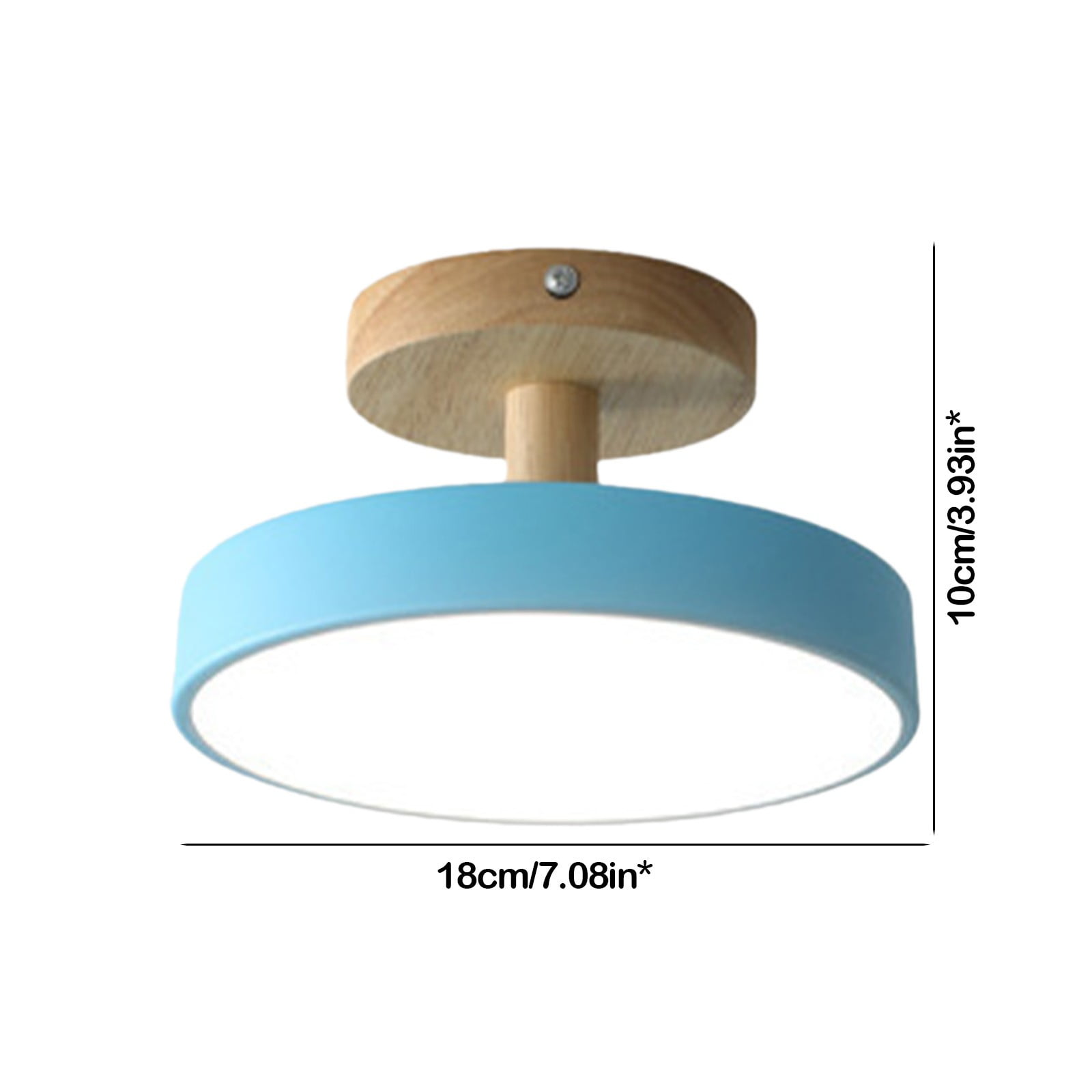 DZQMTKX Corridor Light, Hallway Ceiling Light Wooden LED Flush Mount Fixture Warm Light