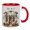 Red, variant on Vintage Bookstore Ceramic Coffee Cup, Take Me to Bookstore Mug 11oz, Flowers Bookshelf Ceramic Cup, Gift For Teachers Men Women Readers And Writers