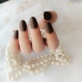 thumbnail image 4 of Soidarity 24X Matte Press on Nails Uñas acrílicas DIY para amantes de la manicura 1 negro mate Juegos de manicura 19marrón, 4 of 4