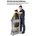thumbnail image 4 of Rubbermaid Commercial Products Slim Jim Plastic Rectangular Trash/Garbage Can With Venting Channels, for Kitchen, Office, Workspace, 23 Gallon, Black - FG354060BLA, 4 of 7
