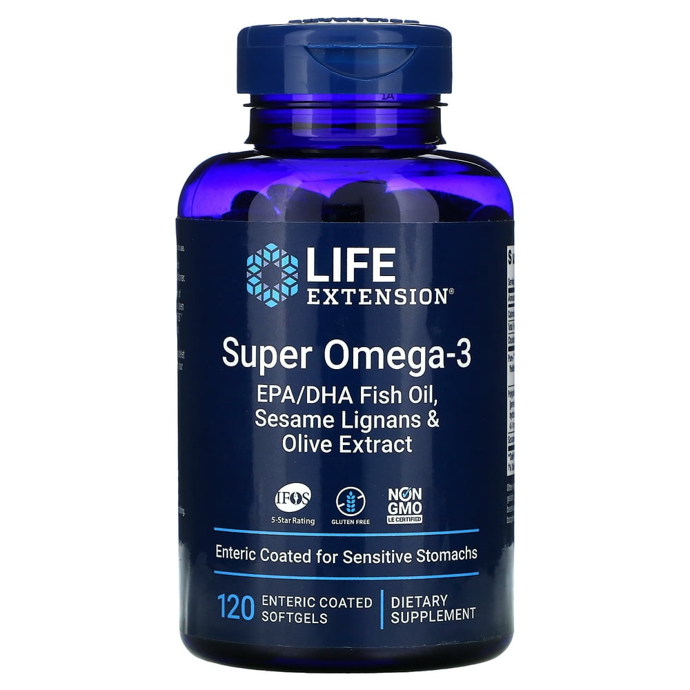 Life Extension Super Omega3 EPA/DHA with Sesame Lignans & Olive