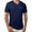 Navy Blue, variant on Men's Spring/Summer Solid Color V-Neck Chest Pocket T-Shirt Comfortable, Stylish, for Various Occasions, Available Sizes