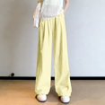 thumbnail image 7 of Women's Spring Satin Straight Leg Pants Loose Casual Comfort Fit, 7 of 7