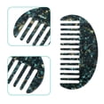 thumbnail image 4 of Unique Bargains 2 Pcs Anti-Static Hair Comb Wide Tooth for Thick Curly Hair Hair Care Detangling Comb Dark Green, 4 of 7