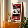 thumbnail image 2 of Retro Laundry Sign - Red, Gray, Black and White - Digital Art Typography Modern Art Pop Art Humor Oak Framed Wall Art Print 5 x 7 inches, 2 of 68