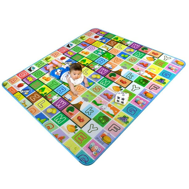 Alfombra de juego para el cuidado del bebé 180*120*0,5 cm alfombra de juego impermeable enrollable Reversible Original de una sola pieza para bebés